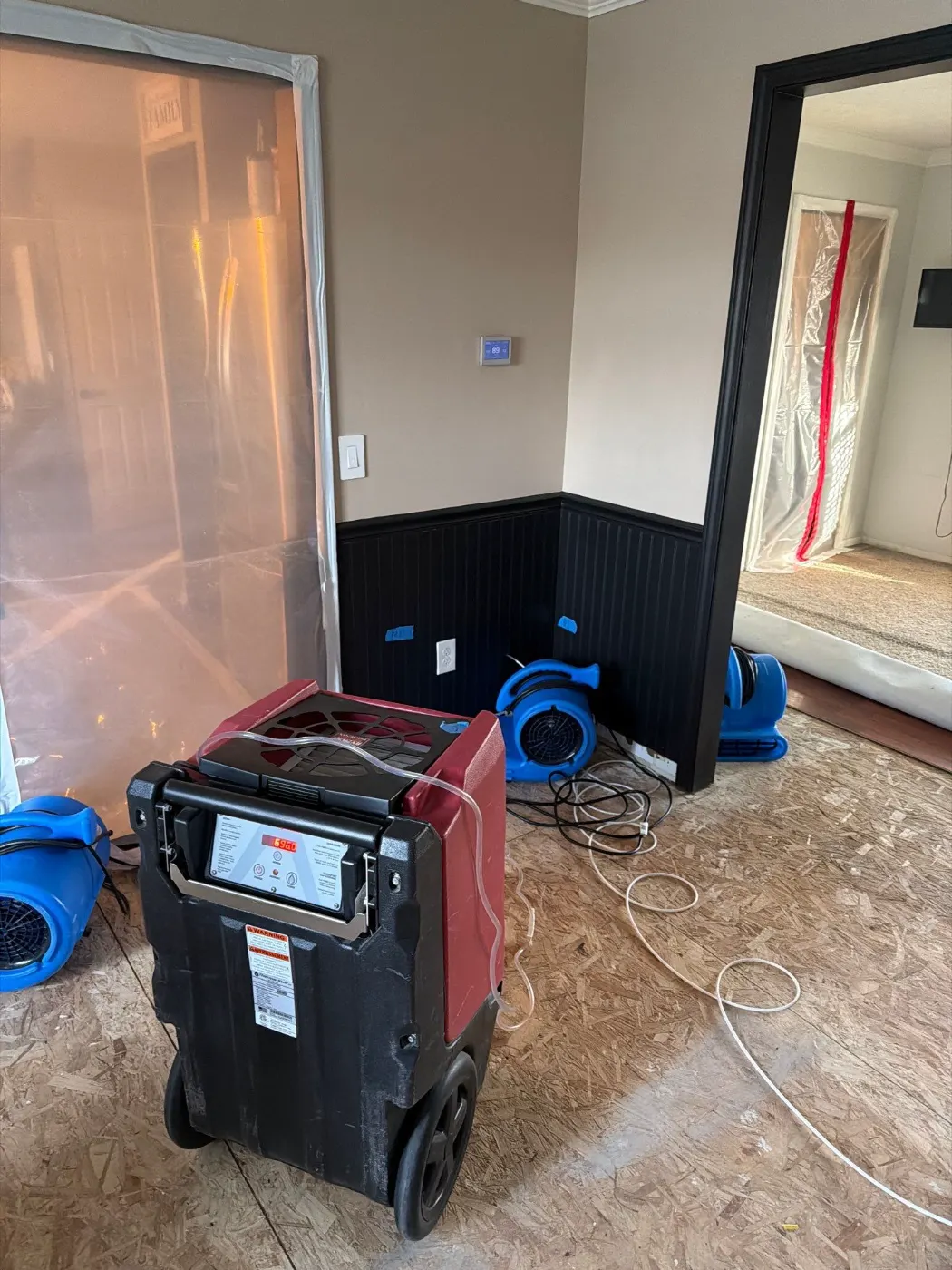 Water damage restoration by Connersville Water Restoration near Greenfield, IN